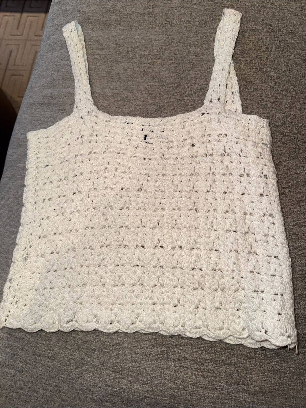Nili Lotan Cream Crochet Knit Tank - Picture 3 of 3